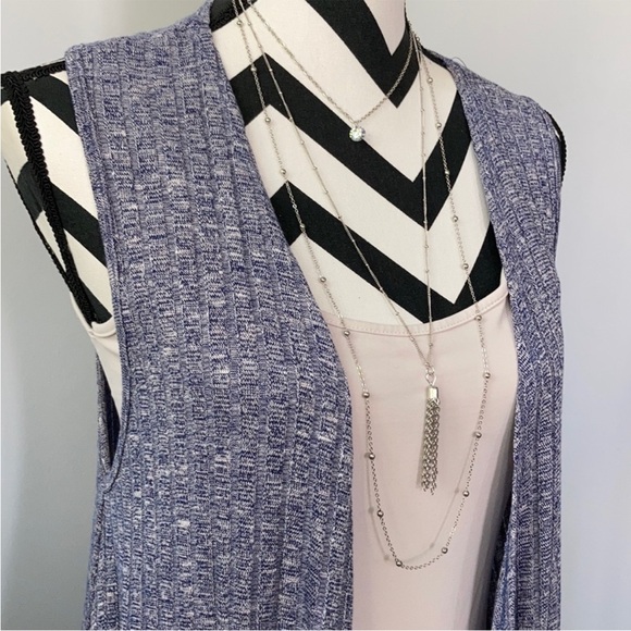 Sleeveless Open Front Cardigan - Picture 6 of 10